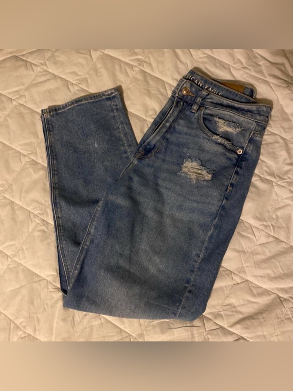 American Eagle Outfitters Women's Boyfriend Jeans - Medium Blue